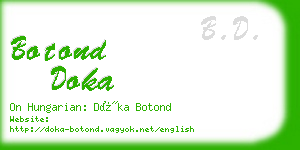 botond doka business card